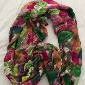 Colorful floral infinity scarf